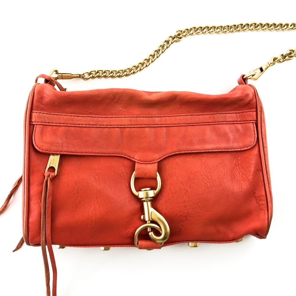 Rebecca Minkoff M.A.C. Orange Leather Cross Body